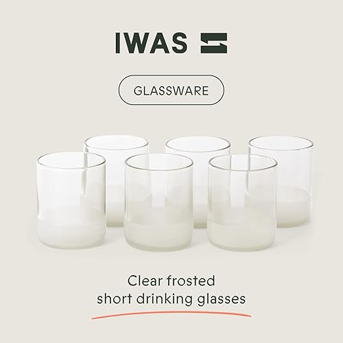 Miniatura 2 de Upcycled - Vasos transparentes para beber  8.45 onzas  Juego de 6 vasos de agua sostenibles  Vasos transparentes respetuosos con el medio ambiente