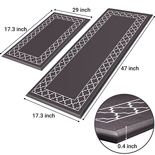 Mattitude Kitchen Mat [2PCS] Cushioned Comfort AntiFatigue Mat Non