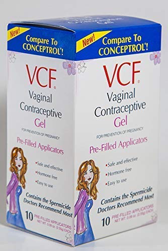 Vcf Vaginal Contraceptive Gel, 1 Pack Of 10 Pre-Filled Applicators (5 Pack) #TOP2
