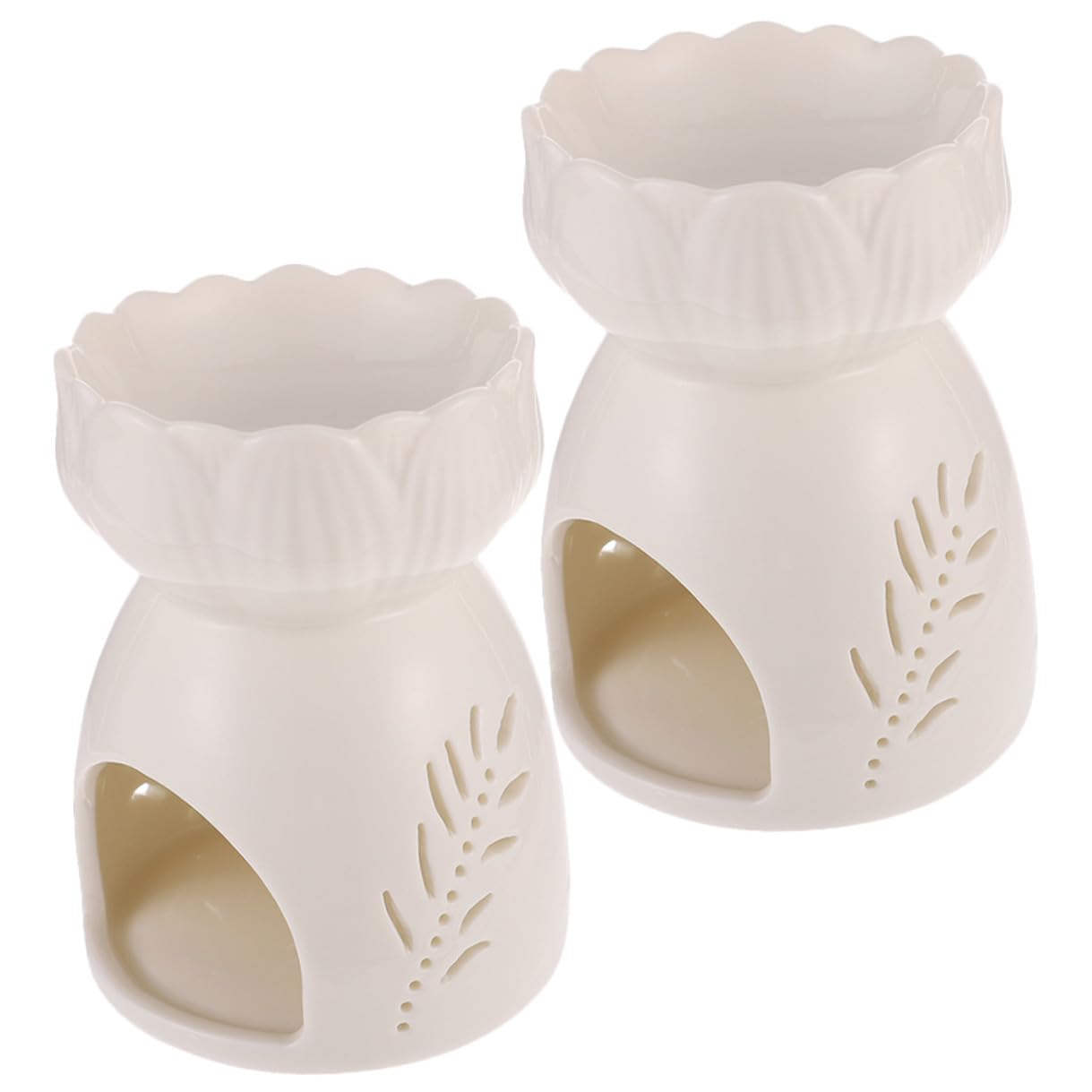 2 Stück Keramik Aromatherapie Duftlampe Hohlgearbeitetes Stabile Tischdekoration Leichtes Aromaöl Handgefertigter Keramik Diffuser für Zuhause und Geschenk