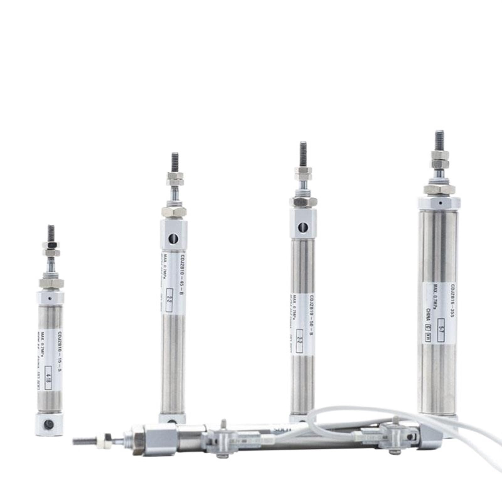 RCGKNNMUZ 1pcs CDJ2B10 CDJ2B16 -R Single Acting Pneumatic Air Cylinder Mini Small CDJ2B Rod 10mm 16mm Bore 20mm 25mm 30mm 150mm Stroke(Bore 10mm,Stroke 20mm)