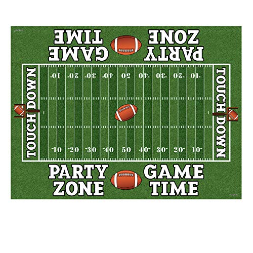 Anapoliz Football Tablecloth Plastic | 3 Pcs Party Pack (54” Inch Wide X 72” Inch Long) | Rectangular Game Day Table Cover | Football Party Touchdown Tablecloth | Party Zone, Tailgate Table Cover #TOP4