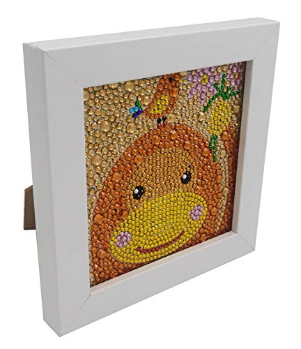 Parnarzar Monkey Diamond Painting Easy Art Crafts Kits For Kids Beginners Girls Diy Creativity With Frame 6X6Inches #TOP1