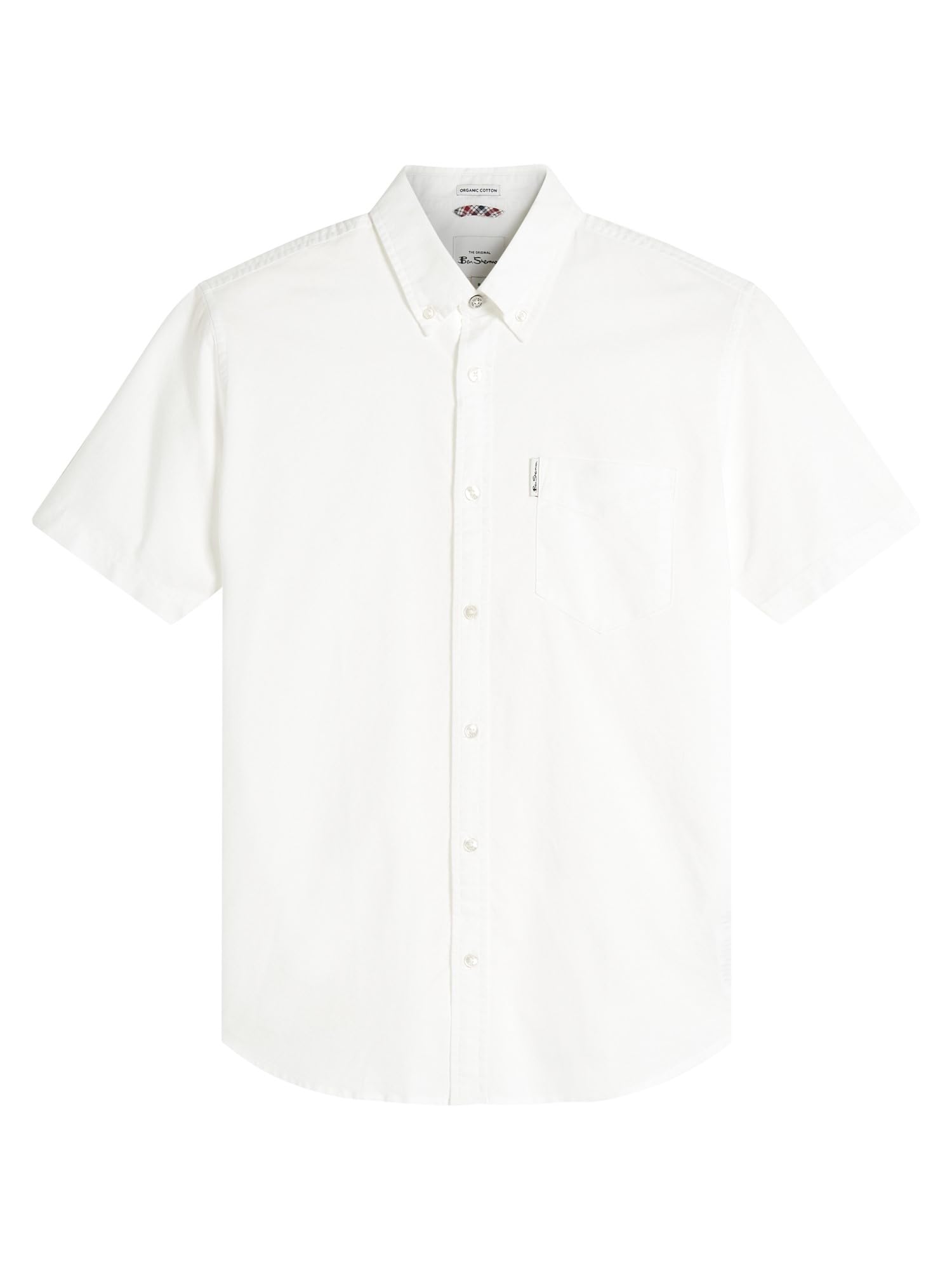 Ben-Sherman Mens Short Sleeve Button Down Oxford Shirt 65095 - White
