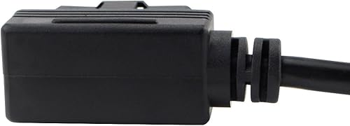 Miniatura 5 de iKKEGOL 11.8 in/12 ángulo recto OBD2 OBD II Y cable divisor 1x macho y 2x hembra J1962 adaptador de cable de puerto