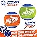 Nerf Dog Rubber Tennis Ball Dog Toys with Interactive Squeaker, Lightweight, Durable and Water Resistant, 2 Inches, for Small/Medium/Large Breeds, Two Pack, Mixed Colors 2Count(Pack of 1)