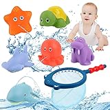 【Un regalo ideale per i giocattoli da bagno】:Una forma animale dai colori forti e graziosi è particolarmente adatta per i giocattoli da bagno destinati ai bambini. Un design unico e colorato migliora la capacità di coordinamento degli occhi e l’immaginazione dei bambini. Sono bambini che sviluppano perfettamente le capacità delle dita, il riconoscimento dei colori, le competenze linguistiche, l’interazione sociale, le capacità di apprendimento della vita e i processi cognitivi