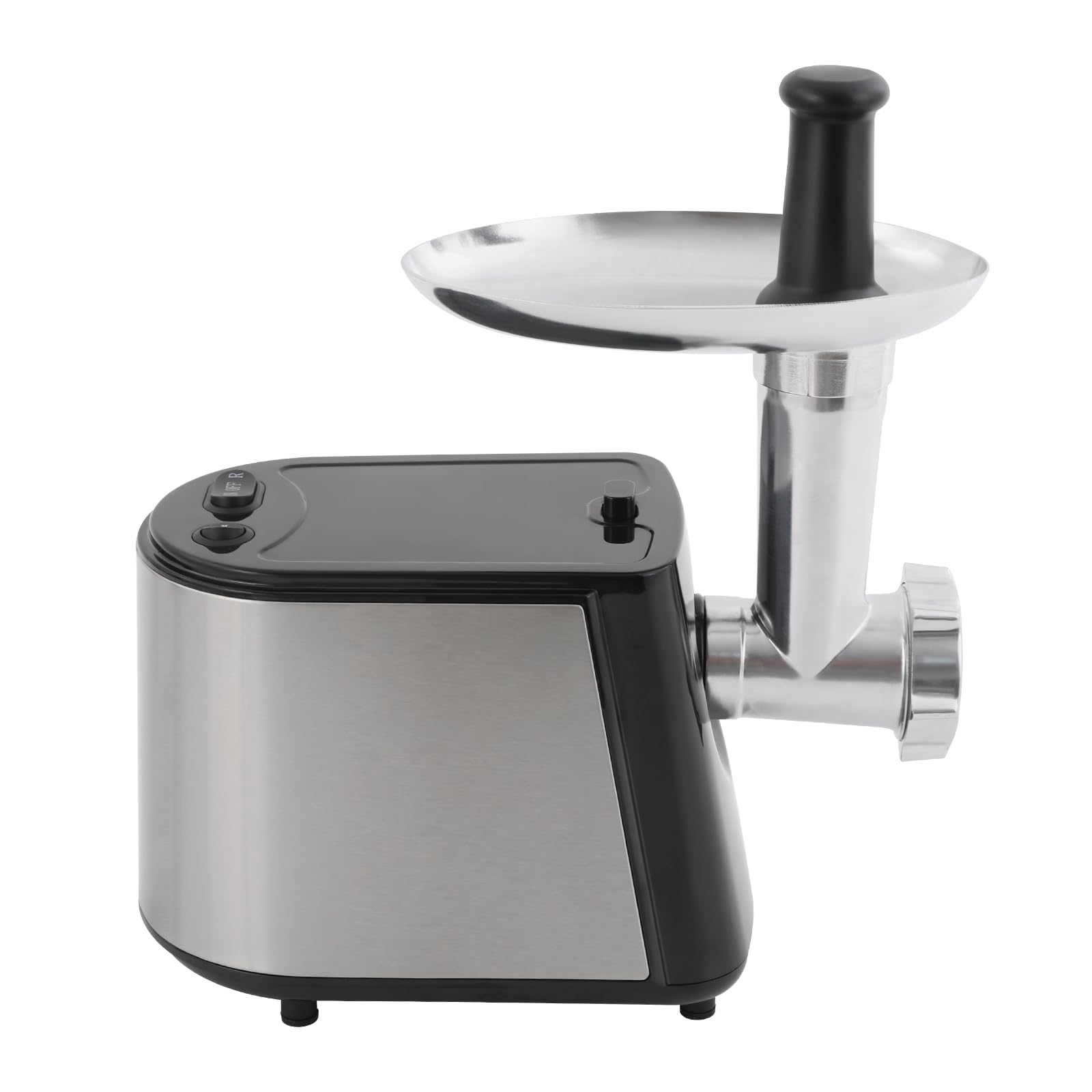 Picadora de carne eléctrica 350 W, 800 W, máx. 3 en 1, picadora de carne eléctrica con 3 espirales de acero inoxidable, con interruptor inverso equipado para picar carne de vino, carne de vacuno