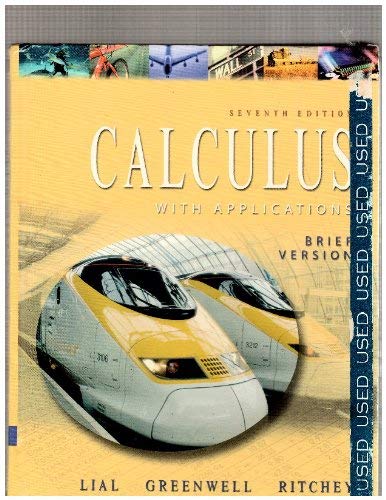 Calculus With Applications 020177318X Book Cover