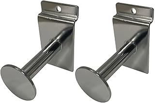 Prolinemax 2 Pcs 3' Chrome Single Garment Hook Slatwall Fitting Display Hanger Disc End