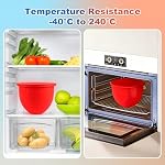 3-Pack Linges de bol en silicone avec lids pour KitchenAid 5 Mélangeur de support Quart - Accessoires de remplacement pour bols de mélange, Linges de silicone de qualité alimentaire