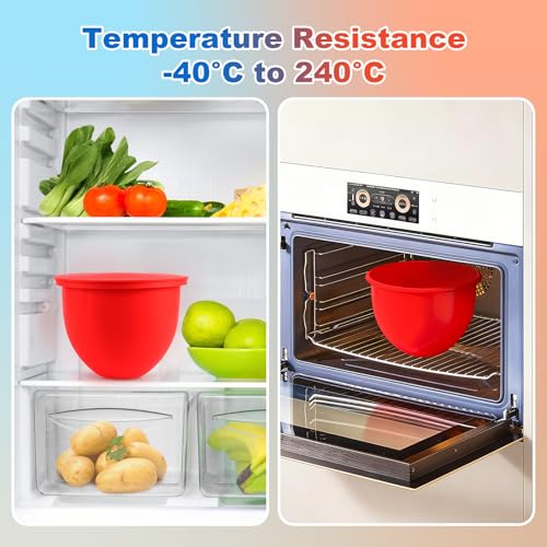 Silicone Bowl Liners with Lids for KitchenAid 5 Qt Mixers, 3-Pack Mixing Bowl Inserts Accessories by PCTTOIL - Image 5