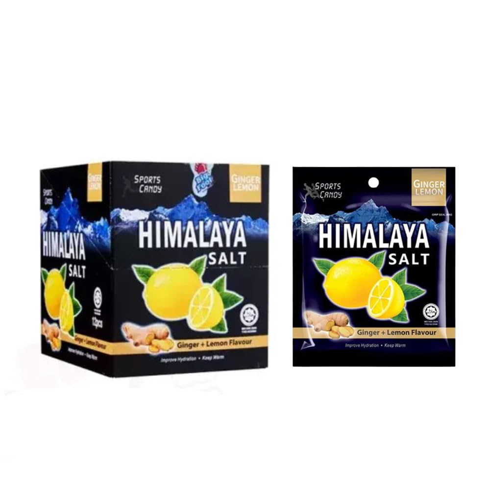 Big Foot Himalaya Salt Candy (Pack of 12) (Ginger Lemon)