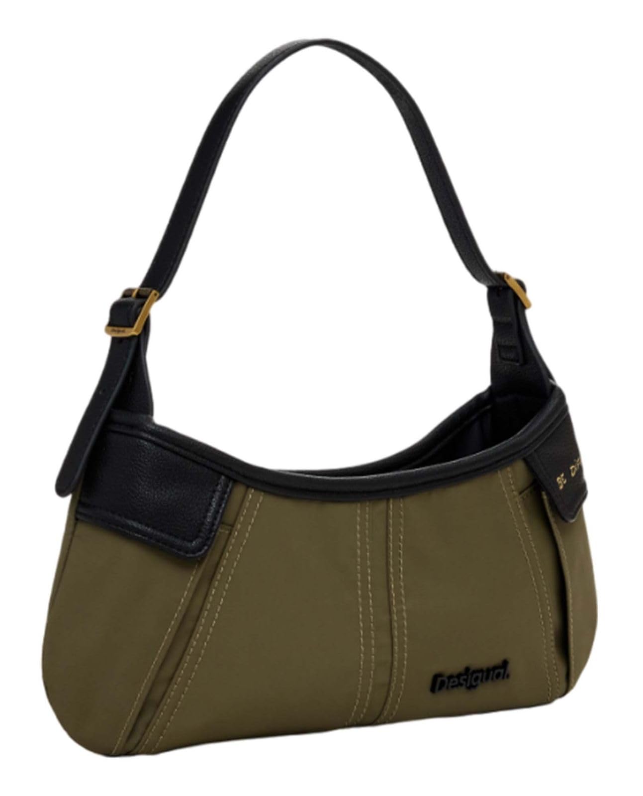 Desigual Damen Kaki Schultertasche Umhängetasche Hopper Ferrol Shoulder Bag Khaki