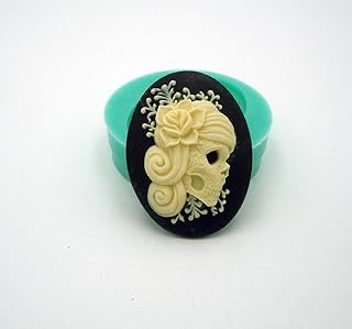 Findings Stop Brand Silicone Mold Punk Skeleton Cameo Flexible for Crafts, Jewelry, Resin, Scrapbooking, Polymer Clay