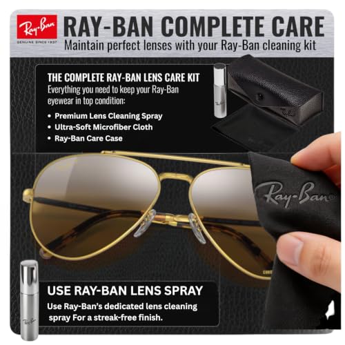 Image of Ray-Ban RB3625 NEW AVIATOR Pilot Shaped Sunglasses for Men & Women with Official RAYBAN Eyewear Kit