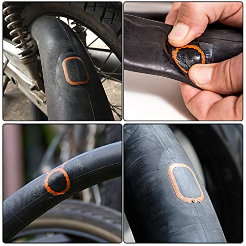 KOAREL Kit de Parche de Reparación para Neumáticos de Bicicleta con 24 Parches Vulcanizados, Lija, Lima Metálica y Caja de Almacenamiento Portátil miniatura 2