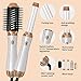 Blow Dryer Brush Set, 6 in 1 Detachable Hair Brush, Styling Tools Set Negative Ionic with Curlers,Hot Air Round Dryer, Straightener
