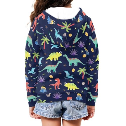 Image of Unisex Zipper Sweatshirt Boys Girls Hooded with 2 Pocket Pullover Hoodies for 6-16Y Kids