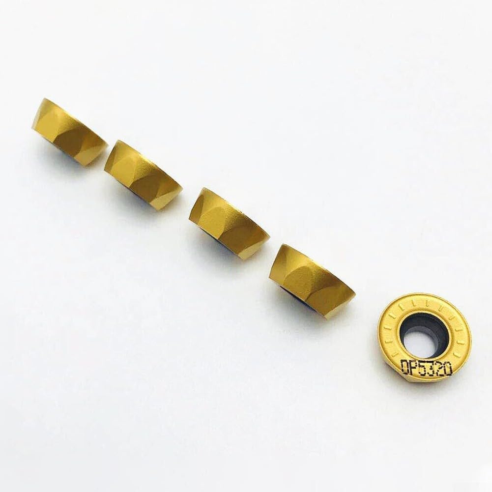 Zilimontt Zestaw 10 RPMT1204MC DP5320 R6 okrągłe wkładki frezarskie z węglików spiekanych CNC do zastosowań stalowych Wkładki frezarskie okrągłe z węglików spiekanych, frezowanie tokarskie