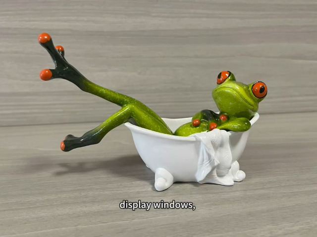 Estatua Decorativa Rana Verde para Baño y Dormitorio miniatura 7