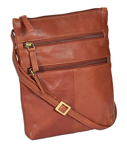 Pochette en cuir véritable marron small - Organisateur pour sac à main