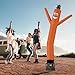 LookOurWay Air Dancers Wacky Waving Inflatable Tube Guy - 7ft Tall Inflatable Advertising Waving Dancing Man with Sky Dancer Blower - Orange