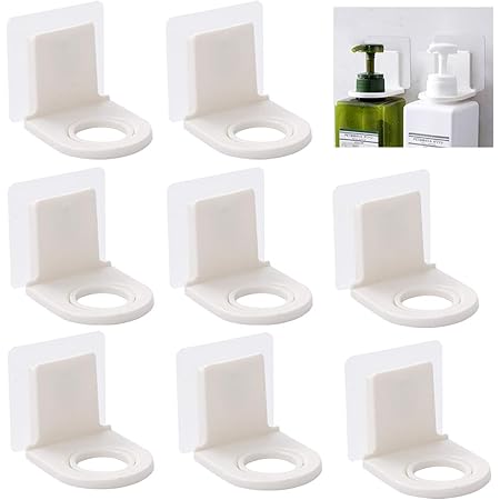 Amazon Zitfri 浴室フック 8個セット粘着タイプ お風呂ラック 壁掛けフック シャンプー ホルダー 吊り下げ シャンプー フック 浴室ラック 跡残らず 浴室収納 手洗い液フック ボディソープホルダー ボトルホルダー 洗面所 トイレバスルーム用グッズ 耐久性 強力粘着テープ