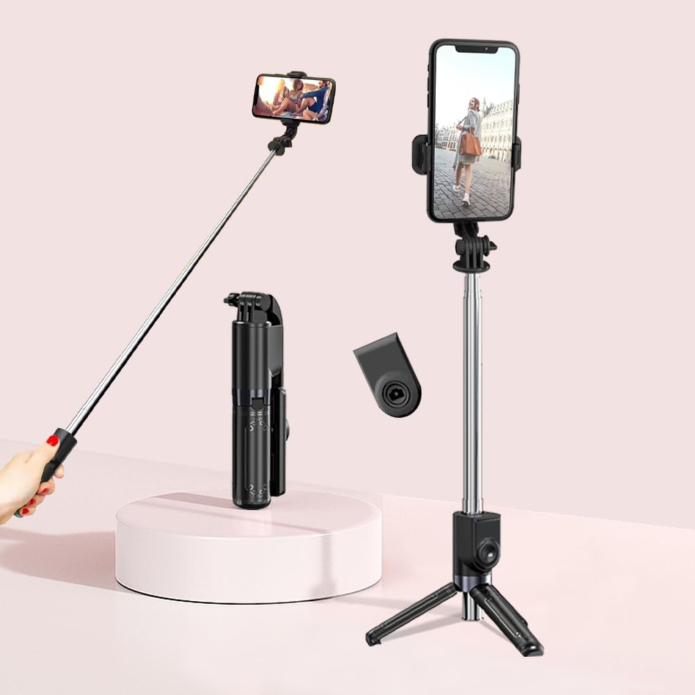 Amazon | 自撮り棒 スマホスタンド 三脚 長さ15cmのタイトな収納