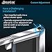 DreamLine Flex 36 in. D x 36 in. W x 76 3/4 in. H Semi-Frameless Shower Door in Chrome with White Base and Backwalls, DL-6218C-01CL
