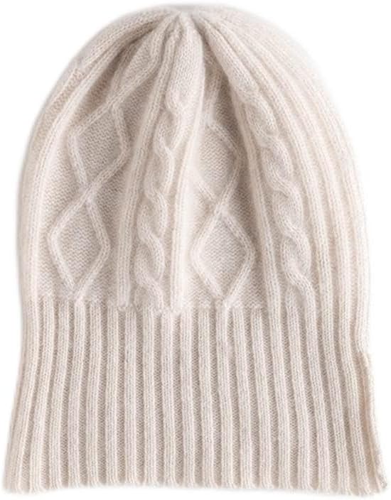 Winter Women Cashmere Hats Knitted Solid Color Beanie Hat Outdoor Warm Female Caps