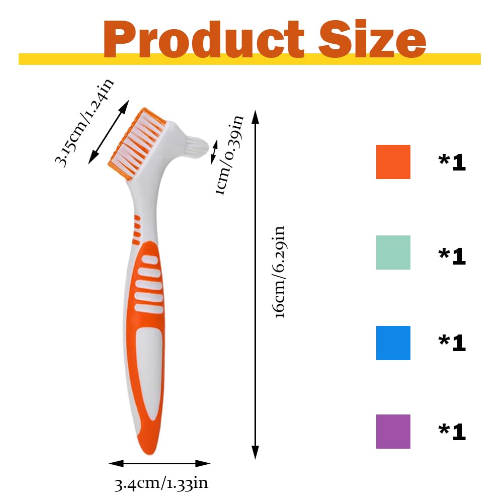 Zveniy 4 PCS Turtle Shell Cleaning Brush Mini Double-Sided Tortoise Accessories Aquarium Cleaning Tools for Animal Shell Health Removes Mud Dirt Debris - Image 2