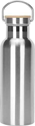 Botella de agua de 17 onzas, botella térmica de acero inoxidable, con aislamiento al vacío, botella de agua deportiva de metal para bebidas