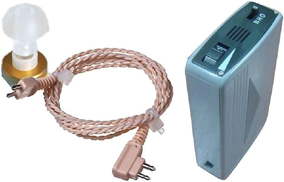 AUDITECH ' Powersound ' Pocket Ear Machine Hearing for Old Age, Ear Hearing Machine/Hearing Amplifier Aid, Superior Quality Sound Enhancement In The Ear Wired Hearing Aid - Grey