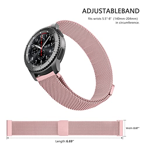 Meliya Bands For Samsung Gear S3 Frontier/Classic Bands For Women Men, 22Mm Stainless Steel Metal Replacement Band For Samsung Gear S3 Frontier/Gear S3 Classic Smartwatch #TOP2