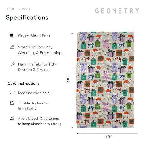 GEOMETRY Christmas Kitchen Towels - Quick Dry Microfiber Cloth Dish Towels for Kitchen Drying - Premium Quick Dry Towel (Wrapped Up, 1 Pack) - image 6