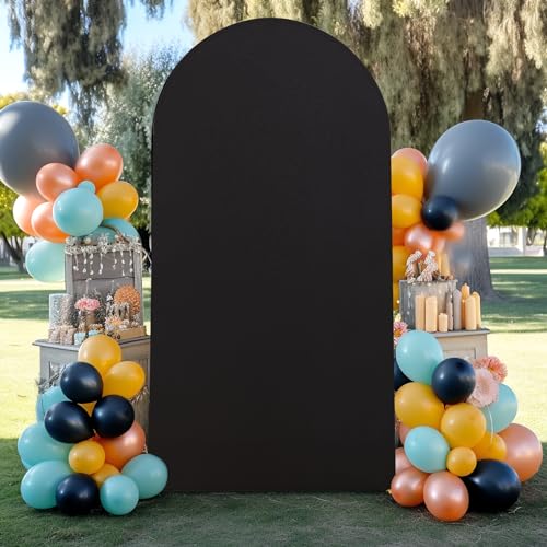 Cobertura decorativa para arco de fondo 7.2FT negra miniatura 6