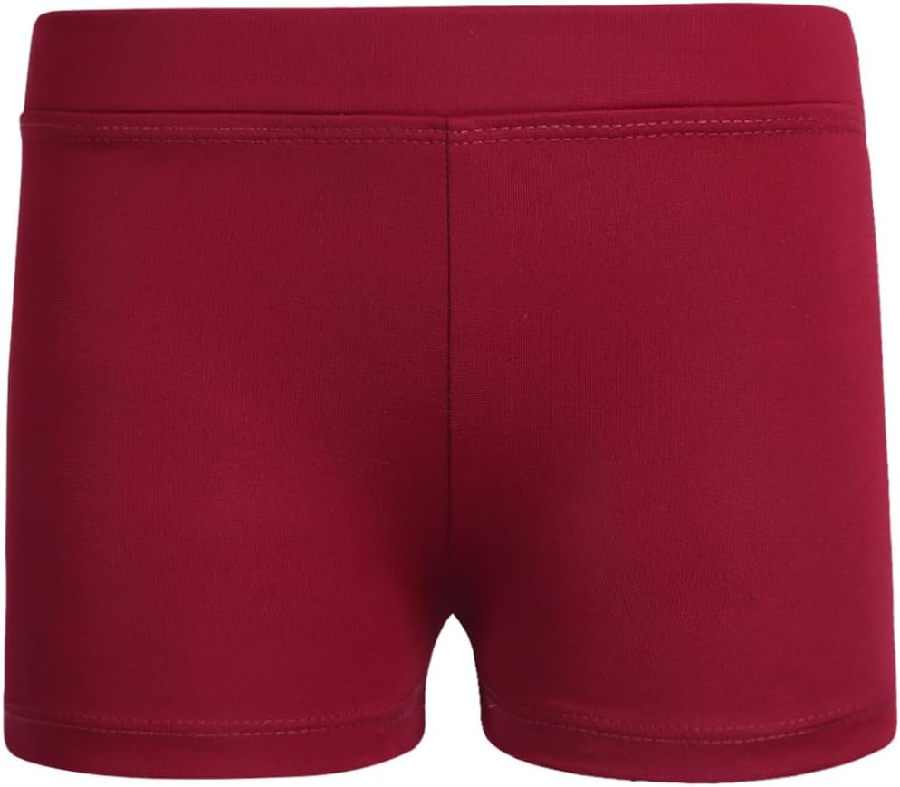 Girls Boy-Cut Yoga Shorts Gymnastics Dance Running Boxer Bottom Undershort