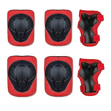AMAZON - Oeyliz Kids Knee Pads Elbow Pads Guards 6 in 1 Protective Gear Set Ages 3-7 Toddler Boys Girls Kids for Multi Sports Roller Skates Cycling BMX Bike Skateboard Inline Skating Scooter Riding Sports