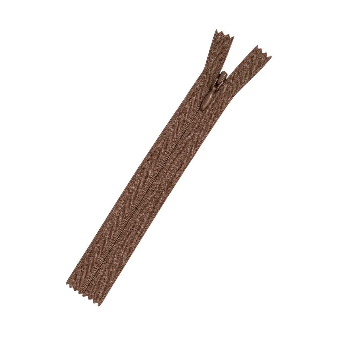 Plush Addict Unisex Dark Brown 16" Invisible Zip - 41Cm Concealed Zip For Dressmaking And Skirts - Closed Ended Zipper