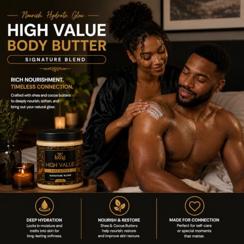 Image of KXNG Luxurious Whipped Body Butter, Deeply Hydrating Shea Butter Body Cream, Moisturizer for Men & Women, Cruelty-Free Skincare