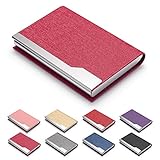 Funda de piel para tarjetas de visita con tamaño perfecto y aspecto elegante, guarda cómodamente este tarjetero de cuero en tu bolsillo de pantalones o chaqueta, bolso, maletín, mochila o bolsa de mensajero; diseño ligero y muy funcional que te permite sentirte seguro de sacarlo de tu bolsillo y darle a alguien una tarjeta, para que tu cliente sepa que eres un verdadero profesional.