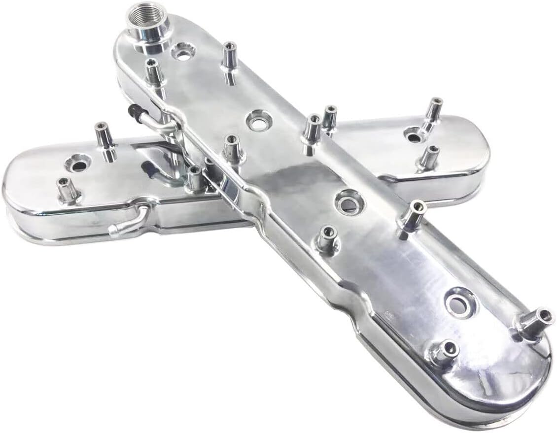 GM LS Cast Aluminum Tall Valve Covers with Coil Mounts for LS1 LS2 LS3 LS6 5.3 6.0 (silver)