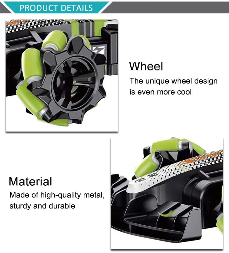 Image of Jack Royal Remote Control Drift Car 4WD 360 Rotating RC Race Sport Stunt Car, High Speed Form 1 Model Toy Birthday Gifts for Kids Boys (Green)