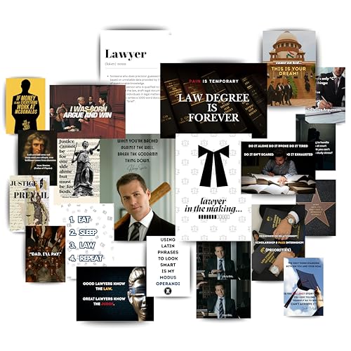 Image of Yellow Town India Law School Motivation Poster Kit | Set of A3 Posters for Law Students, Aspiring Lawyers & Advocates | Inspirational Wall Art for Study Rooms, Hostels & Offices