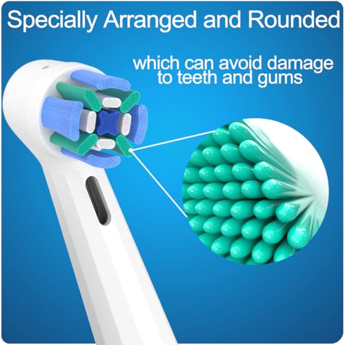 Image of 8 Pack Replacement Toothbrush Heads Compatible with Oral B iO, Brush Heads for Oral-B iO 2 /3 /4 /5 /6 /7 /8 /9 /10 /7G Series, with Covers, White