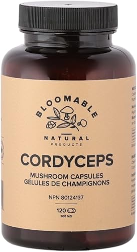 Cápsulas Cordyceps de hongos de Bloomable I Energy and Endurance (120 cápsulas)