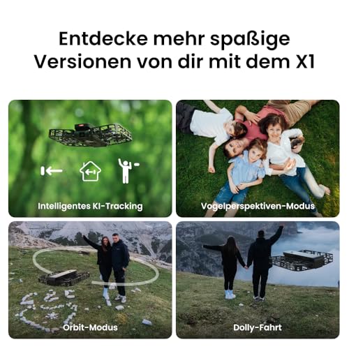 HOVERAir X1 Drohne mit kamera, Flugkamera mit Folge-mir, Schwarz Combo