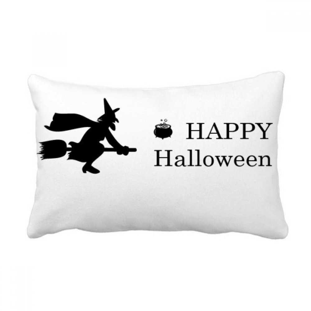 Coussin lombaire Halloween Happy Ghost multicolore 16x24 pouces pour canapé