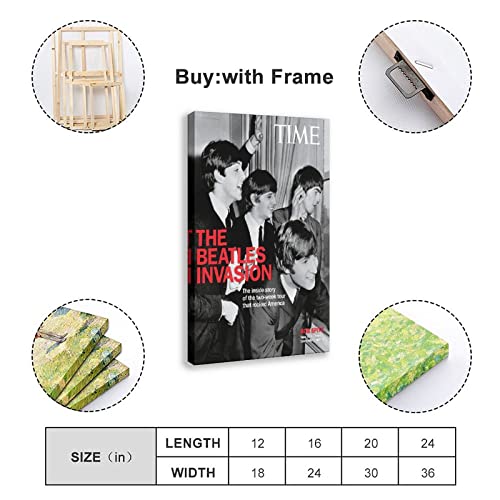 Poster sur toile The Beatles Invasion – Décoration de chambre à coucher – Paysage sportif – Décoration de bureau – Cadre… - Les Beatles, Paul McCartney, John Lennon, RIngo Starr, George Harrison Poster sur toile The Beatles Invasion - Décoration de chambre à coucher - Paysage sportif - Décoration de bureau - Cadre… – Image 3